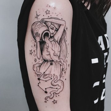 aquarius zodiac tattoo designs