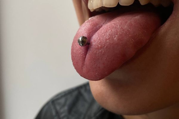 Tongue piercing
