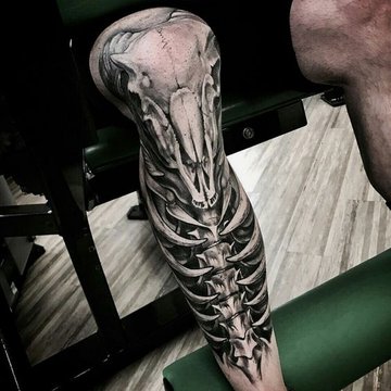 leg sleeve tattoo men