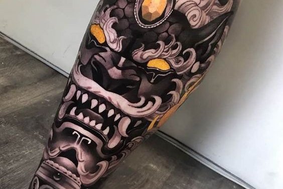 leg sleeve tattoo men