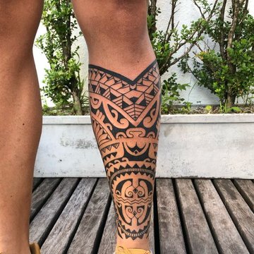 leg sleeve tattoo men