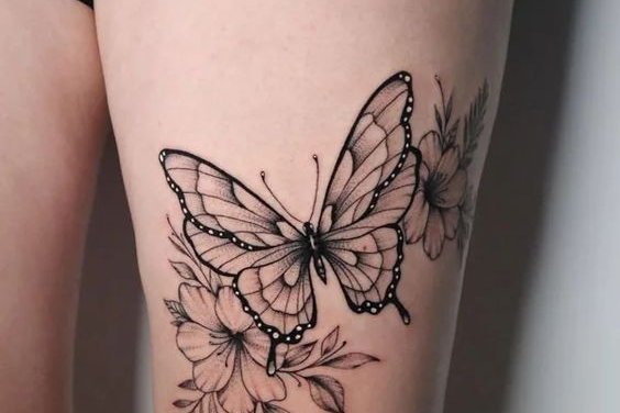thigh tattoo for women