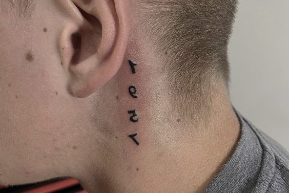 behind the ear tattoo