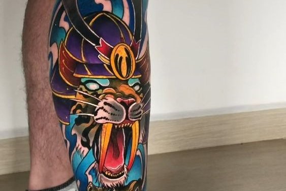 leg sleeve tattoo men