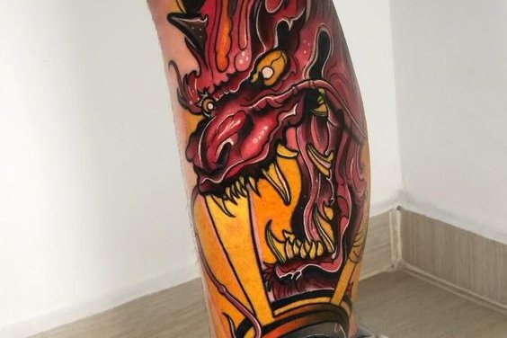 leg sleeve tattoo men