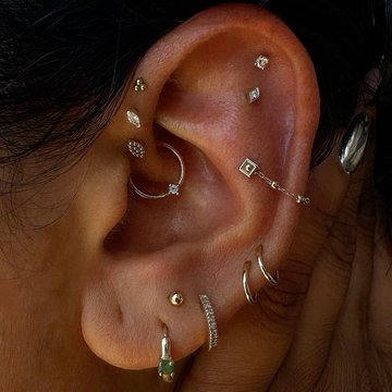 Forward Helix Piercing