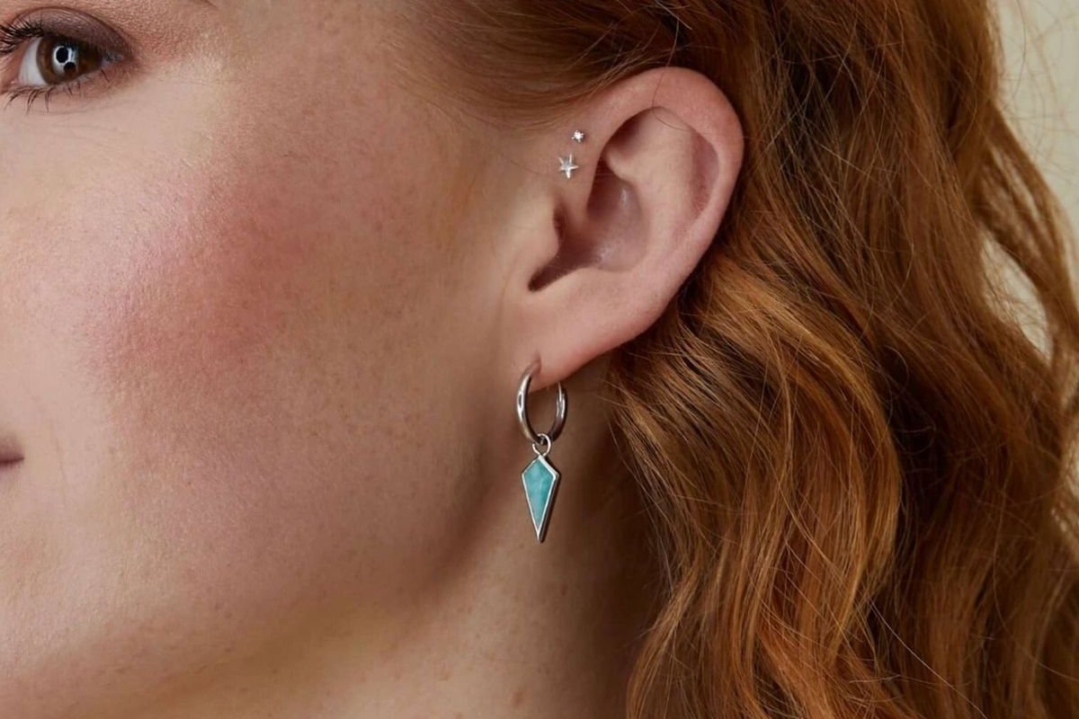 Minimalist jewelry for forward helix piercing