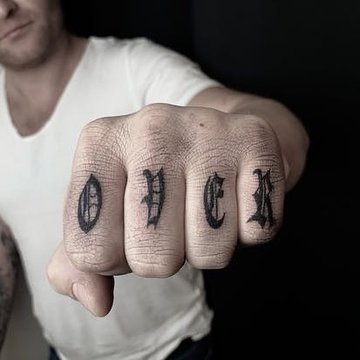 man hand tattoo design
