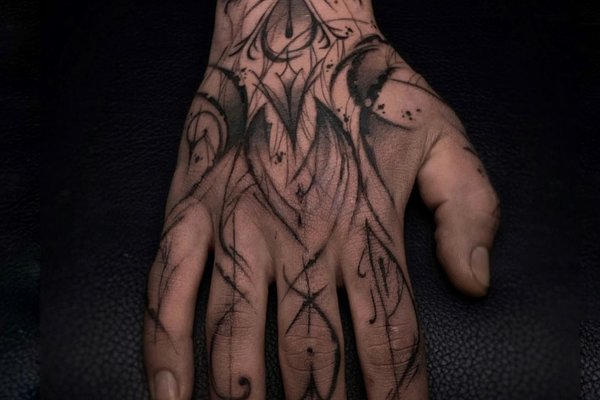 man hand tattoo design