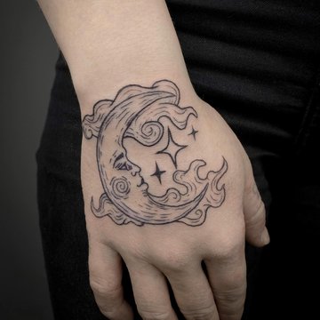 man hand tattoo design