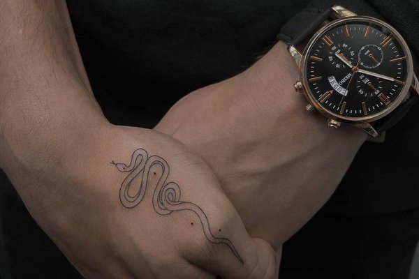 man hand tattoo design