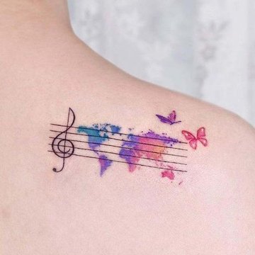 Music tattoos design