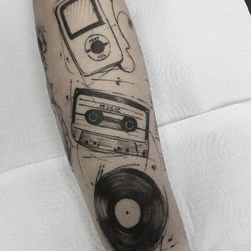 Music tattoos design
