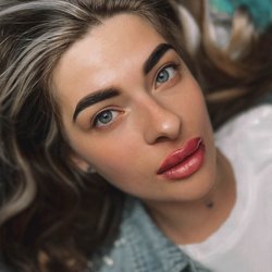 Permanent lips tattoo