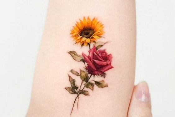 Sunflower tattoo