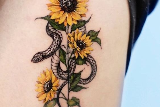 Sunflower tattoo