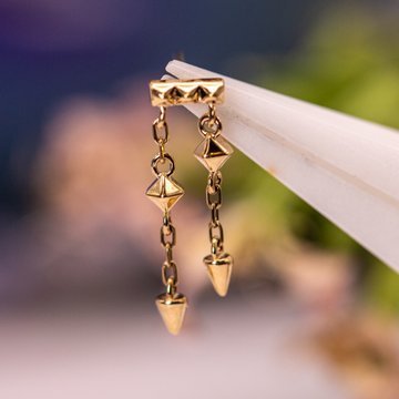 Hidden helix piercing jewelry