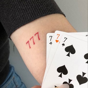 Colorful tattoo 777