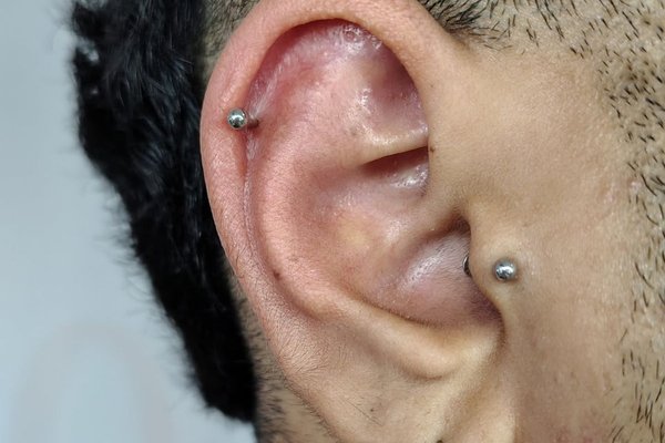 Double helix piercing men