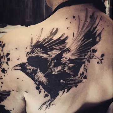 Raven tattoo design