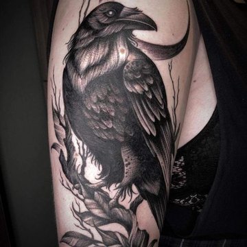 Raven tattoo design