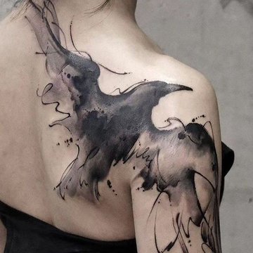 Raven tattoo design
