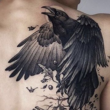 Raven tattoo design