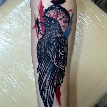 Raven tattoo design